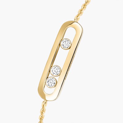 Bracelet Messika Baby Move en or jaune et diamants