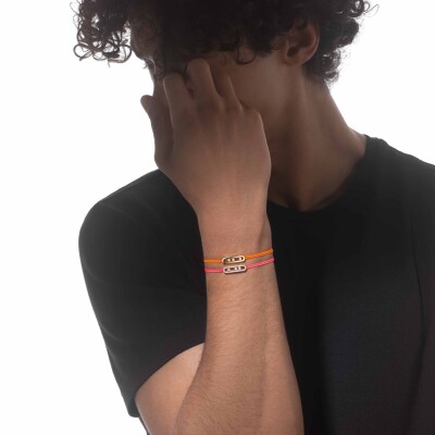 Bracelet cordon Messika Care(s) rose pavé en or rose et diamants