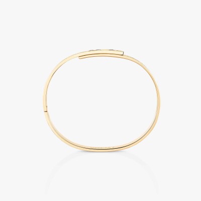 Bracelet bangle Messika Move Noa ciselé en or jaune et diamants