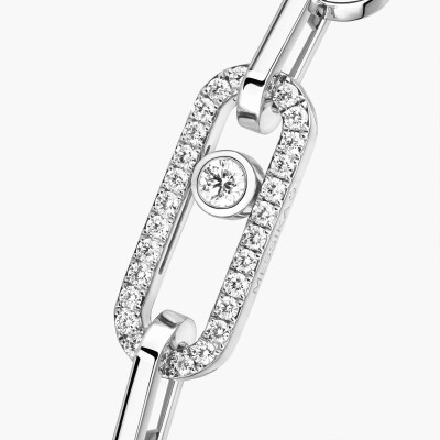 Bracelet Messika Move Link en or blanc et diamants