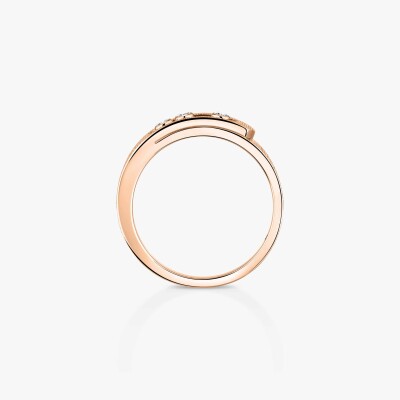 Bague Messika Move Noa ciselé en or rose et diamants