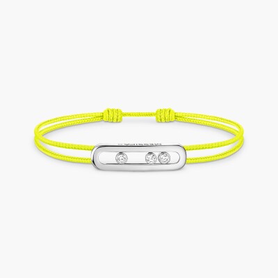 Bracelet cordon Messika Care(s) jaune en or blanc et diamants