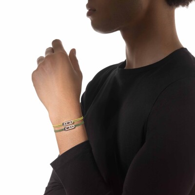 Bracelet cordon Messika Care(s) jaune en or blanc et diamants