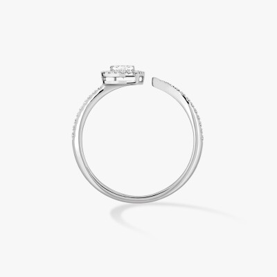 Bague Messika Joy Coeur or blanc et diamants Taille 52