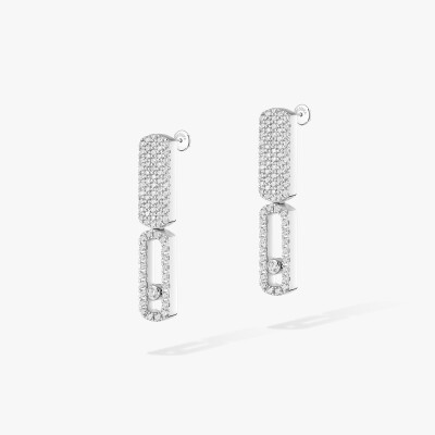 Boucles d'oreilles Messika Imperial Move PM en or blanc et diamants