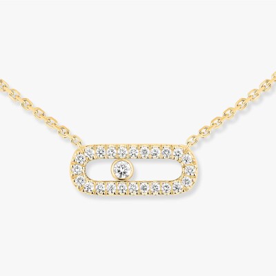 Collier Messika Move Uno pavé en or jaune et diamants