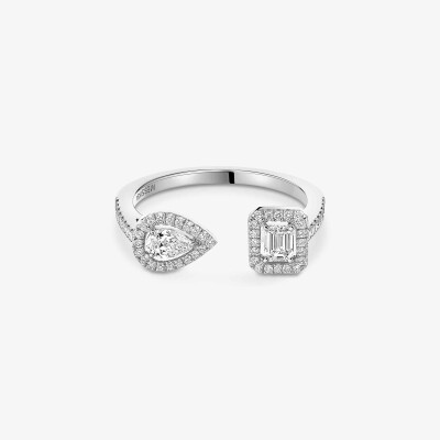 Bague Messika My Twin Toi & Moi en or blanc et diamants 2x0.15ct