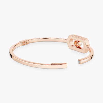 Bracelet jonc Messika So Move en or rose et diamants