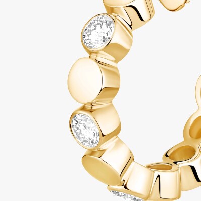 Boucles d'oreilles créoles Messika D-Vibes en or jaune et diamants