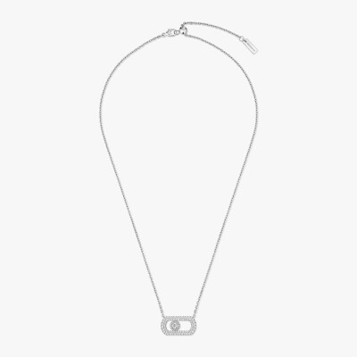Collier Messika So Move pavé en or blanc et diamants