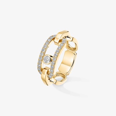 Bague Messika Move Link en or jaune et diamants