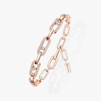 Bracelet rivière Messika Move Link Multi en or rose et diamants