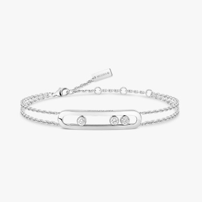 Bracelet Messika Move Classique en or blanc et diamants