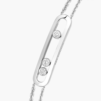 Bracelet Messika Move Classique en or blanc et diamants