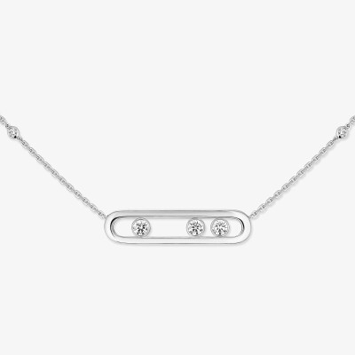 Collier Messika Move Classique en or blanc et diamants