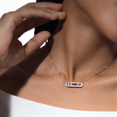 Collier Messika Move Classique en or blanc et diamants