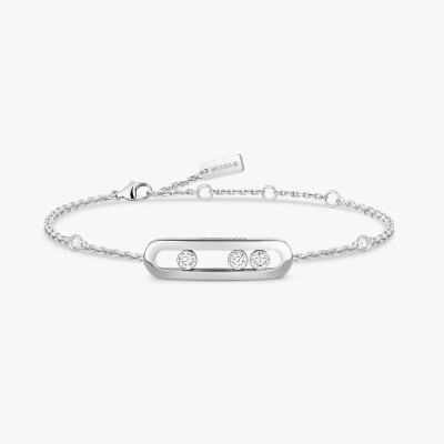 Bracelet Messika Baby Move en or blanc et diamants