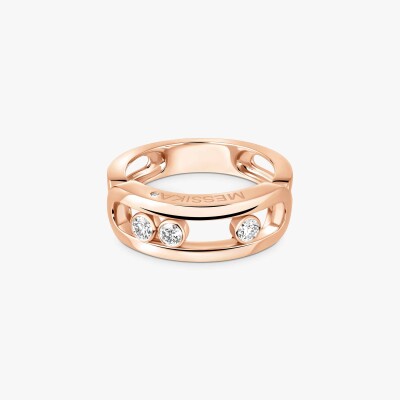Bague Messika Move Classique en or rose et diamants
