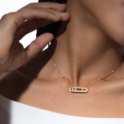 Collier Messika Move Classique en or jaune et diamants