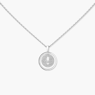 Collier Messika Lucky Move PM pavé en or blanc et diamants