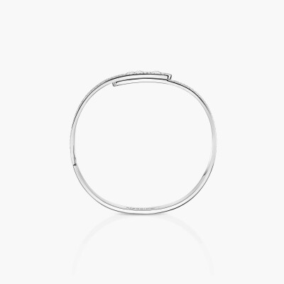 Bracelet bangle Messika Move Noa pavé en or blanc et diamants