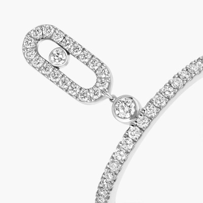 Bague Messika Move Uno Pampille pavée en or blanc et diamants