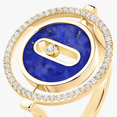 Bague Messika Lucky Move PM en or jaune, lapis lazuli et diamants