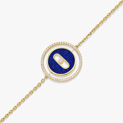 Bracelet Messika Lucky Move PM en or jaune, lapis lazuli et diamants