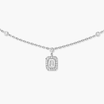 Collier Messika My Twin Trio en or blanc et diamants