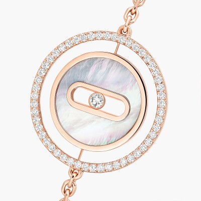 Bracelet Messika Lucky Move PM en or rose, nacre et diamants
