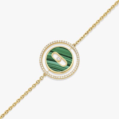 Bracelet Messika Lucky Move PM en or jaune, malachite et diamants