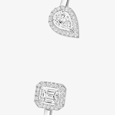 Bracelet Messika My Twin Toi & Moi en or blanc et diamants 2x0.15ct