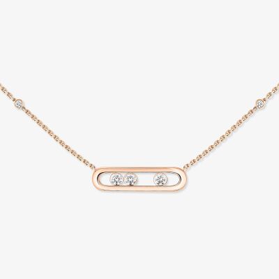 Collier Messika Baby Move Classique en or rose et diamants