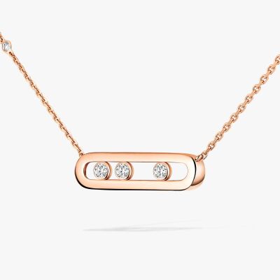 Collier Messika Baby Move Classique en or rose et diamants