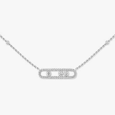 Collier Messika Baby Move Classique pavé en or blanc et diamants