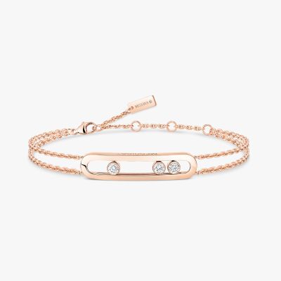 Bracelet Messika Move Classique en or rose et diamants