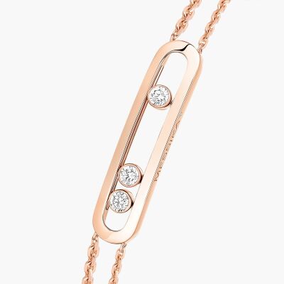 Bracelet Messika Move Classique en or rose et diamants