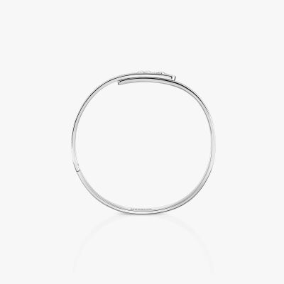 Bracelet bangle Messika Move Noa PM pavé en or blanc et diamants