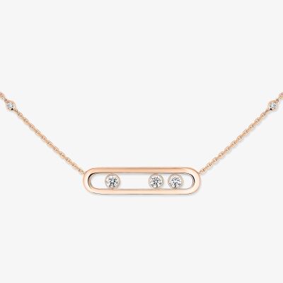 Collier Messika Move Classique en or rose et diamants