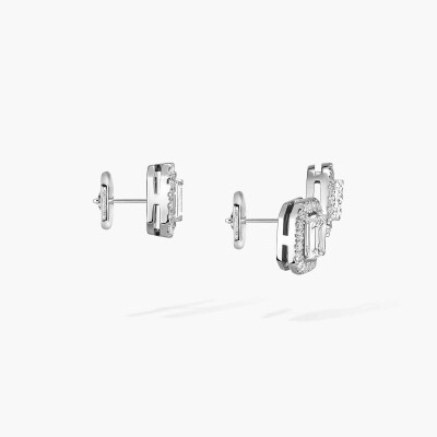Boucles d'oreilles Messika My Twin 1+2 en or blanc et diamants 3x0.10ct