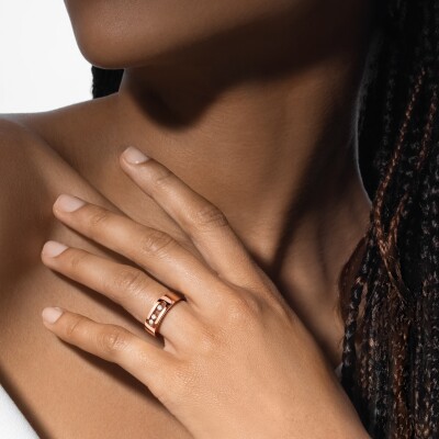Bague Messika Move Noa en or rose et diamants