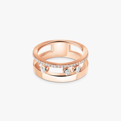 Bague Messika Move Romane en or rose et diamants
