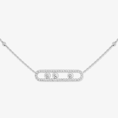 Collier Messika Move Classique pavé en or blanc et diamants