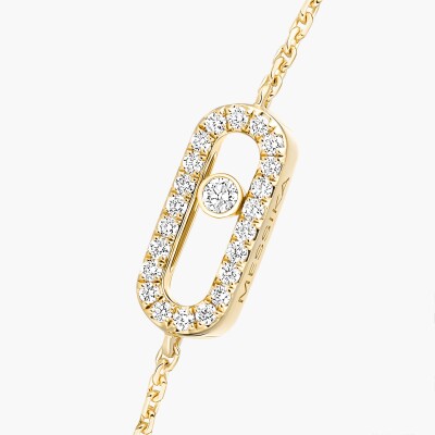 Bracelet Messika Care(s) pavé en or jaune et diamants