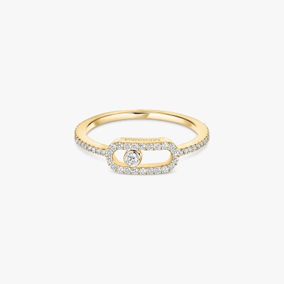 Bague Messika Move Uno pavée en or jaune et diamants