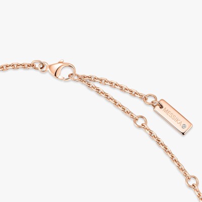 Collier Messika Move Classique ciselé en or rose et diamants