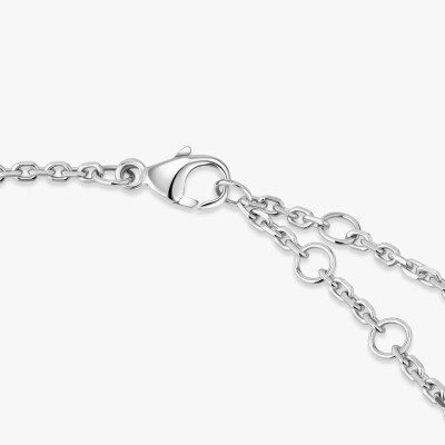 Bracelet Messika Move Classique ciselé en or blanc et diamants