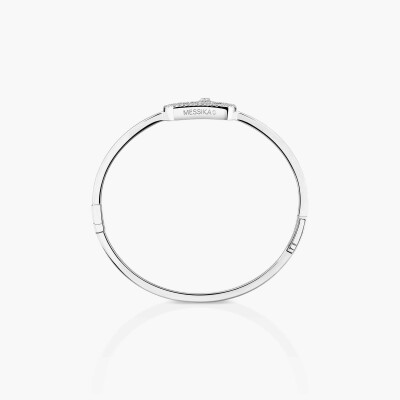Bracelet jonc Messika So Move pavé en or blanc et diamants