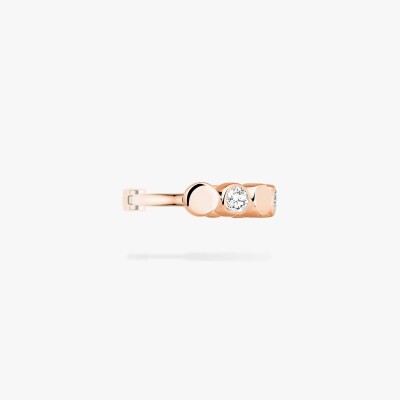 Mono boucle d'oreille clip milieu Messika D-Vibes en or rose et diamants