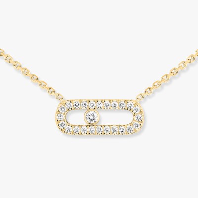 Collier Messika Move Uno pavé en or jaune et diamants